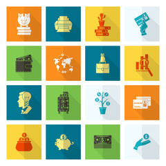 Fototapeta premium Business and Finance Icon Set