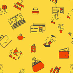 Business and Finance Seamless Pattern