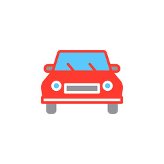 Car, vehicle icon vector, filled flat sign, solid colorful pictogram isolated on white. Symbol, logo illustration
