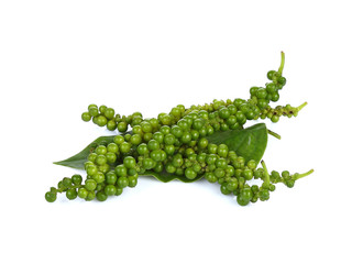Green pepper isolated on white background.