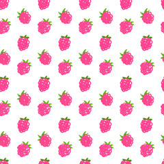 Seamless raspberry pattern