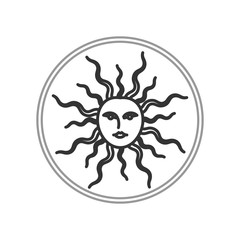 Sun face logo