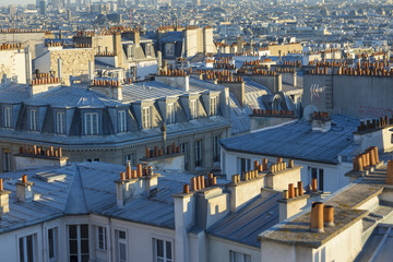View of Paris from Montmartre rooftop