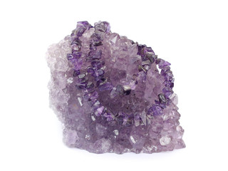 amethyst on a white background