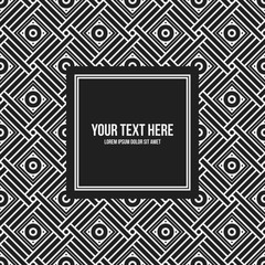 Obraz premium Text frame template with monochrome pattern. Useful for presentations, advertising and web design.