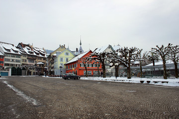 Fototapeta na wymiar Houses of Zug town, Switzerland
