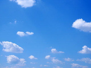 Naklejka na ściany i meble Blue sky with white cloud