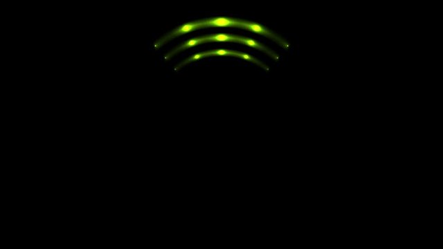 Glowing green neon loading waiting circle motion graphic design. Video seamless looping animation Ultra HD 4K 3840x2160
