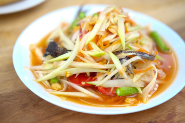 green papaya salad, Som Tam Thai