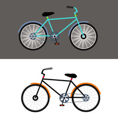 stylish bicycle, flat style vector illustration