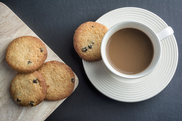 Coffee and Cookies on table.