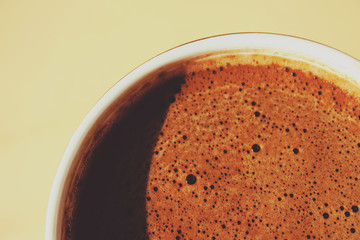 Cup full of coffee