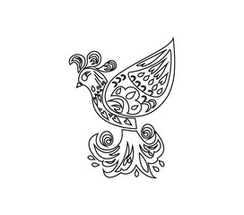 Obraz premium illustration of black bird