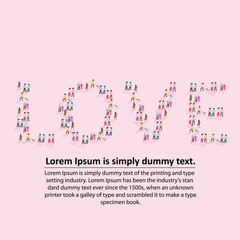 Love symbol concept, vector illustration.