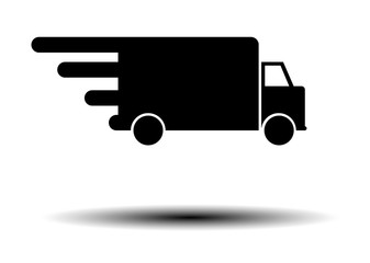 postal truck icon vector