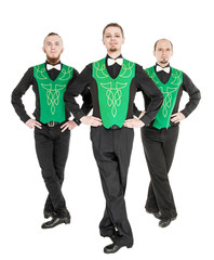 Obraz premium Group of irish dancers isolated