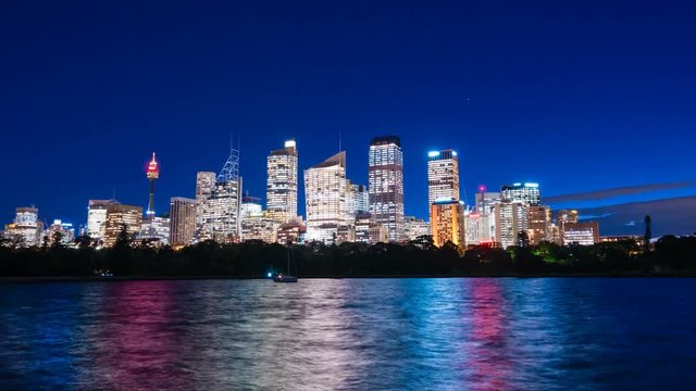 4k Hyperlapse Video Of Sydney CBD From Day To Night