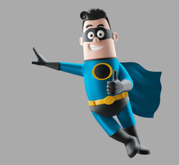 Fun superhero 3d render man © Martin Zahradnik 