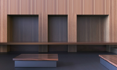 Simple Modern Empty Room and Workplace Hardwood Clean Style / Contemporary Minimal Art