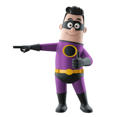 Fun superhero 3d render man