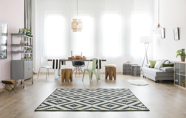 Room with table and sofa