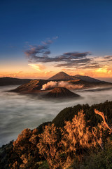 Wonderful sunshine on Mount. Bromo, Indonesia