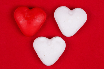 red carrot on a red background, Valentine's Day