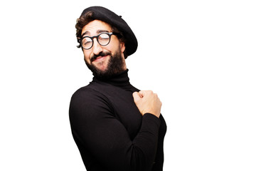 young french artist proud pose