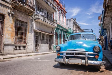 Vlies Fototapete Havana Amerikanisches Oldtimer-Oldtimer in Havanna, Kuba