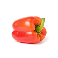 red Bell pepper on white background isolate