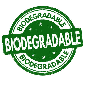 Biodegradable sign or stamp
