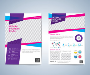 Business brochure flyer design layout template. Business brochure, flyer, magazine cover design template vector.layout education annual report A4 size.