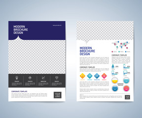 Business brochure flyer design layout template. Business brochure, flyer, magazine cover design template vector.layout education annual report A4 size.