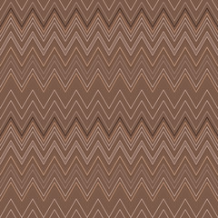 Seamless zigzag hatch pattern. Geometric stripy background. Wedged, striped, line lace texture. Stockings, lingerie, hosiery, garter, undies material theme. Brown, beige soft colored. Vector
