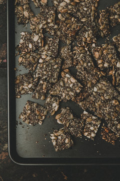 Assorted seed and oat crackers 