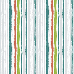 Seamless strip pattern. Vertical lines with torn paper effect. Shred edge texture. White, gray, green, redbrown winter colored background. Vector - 133802244