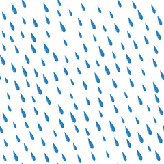 rain drops on a white background isolated seamless pattern.