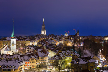 Bern am Abend, Schweiz
