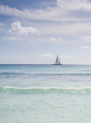 Obraz premium Sailboat in Saona Island, Punta Cana, Dominican Republic