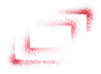 Red stencils corners