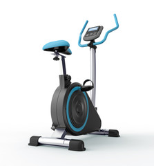 stationary bicycle isolated on white