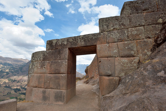 Inca structures in the urban sector of Pisac