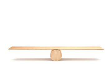Empty balance concept on whith background. 3D illustration