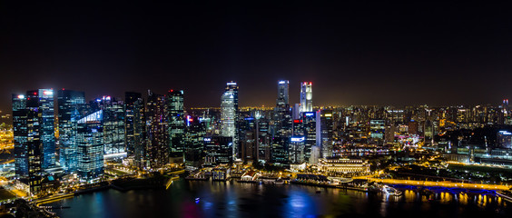 Fototapeta na wymiar Financial district in Singapore