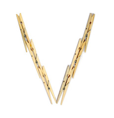 Clothespin letter V
