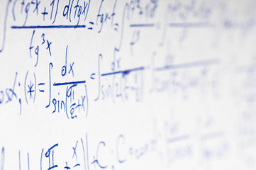 Handwritten calculation of higher mathematics as a background