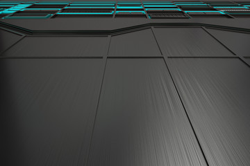 Obraz premium Futuristic technological or industrial background made from brus