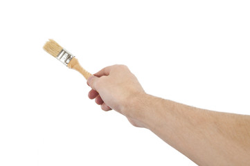 Hand with brush