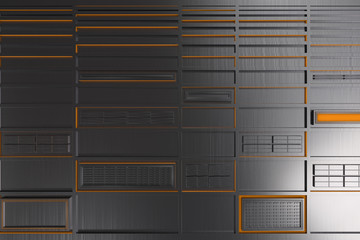 Futuristic technological or industrial background made from brus