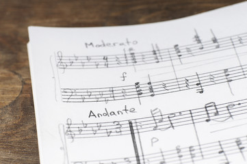 Fototapeta premium Sheet sheet and pencil, shallow DOF